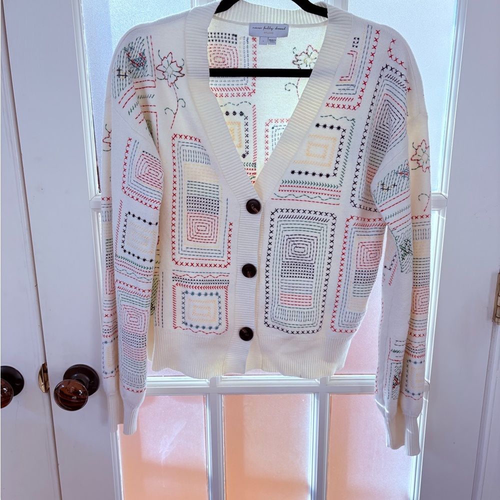 Never Fully Dressed Multicolor Patterned Cardigan - image 3